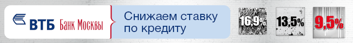 Потребительские кредиты от ВТБ Банк Москвы 